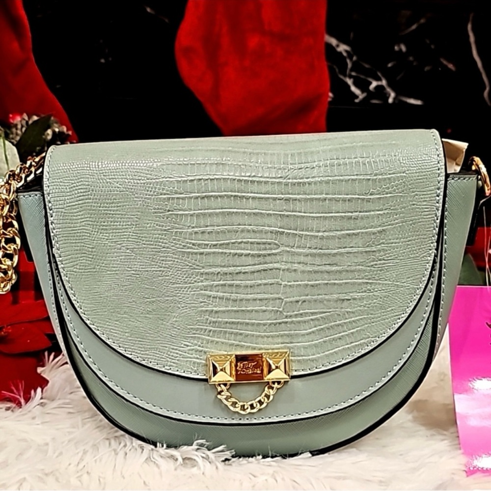 NWT GREEN BETSEY JOHNSON SADDLE CROSSBODY